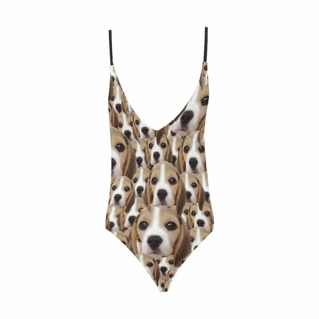 Custom Swimsuit Face Bikini Suit Gift For Dog Lover Pet Memorial Gift