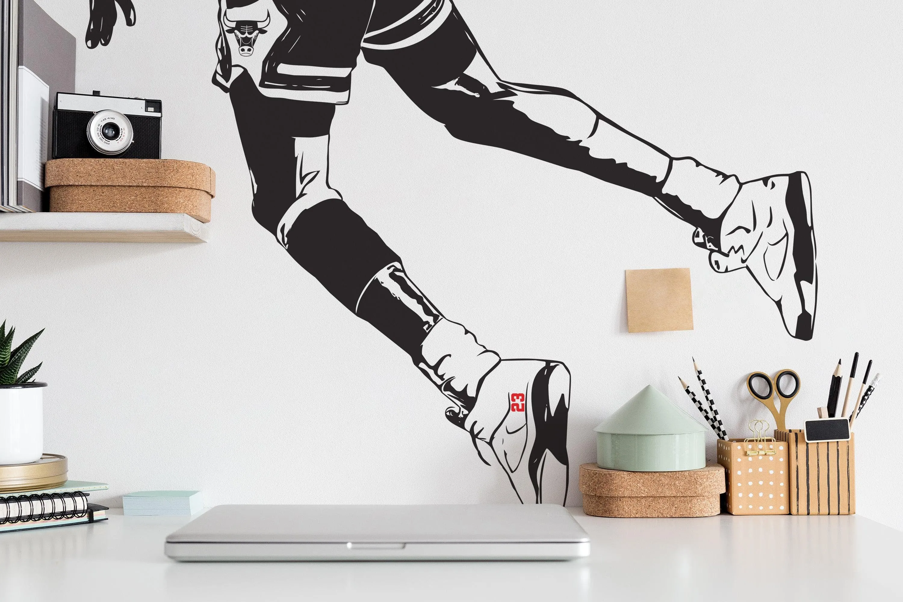 Dunking Wall Decal. Sneakerhead Wall Decor. Hypebeast Basketball Dunk Wall Art. #6585
