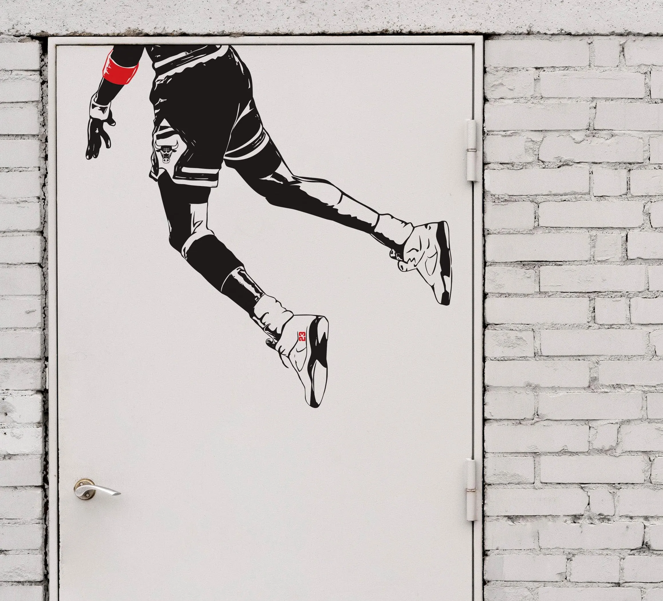 Dunking Wall Decal. Sneakerhead Wall Decor. Hypebeast Basketball Dunk Wall Art. #6585