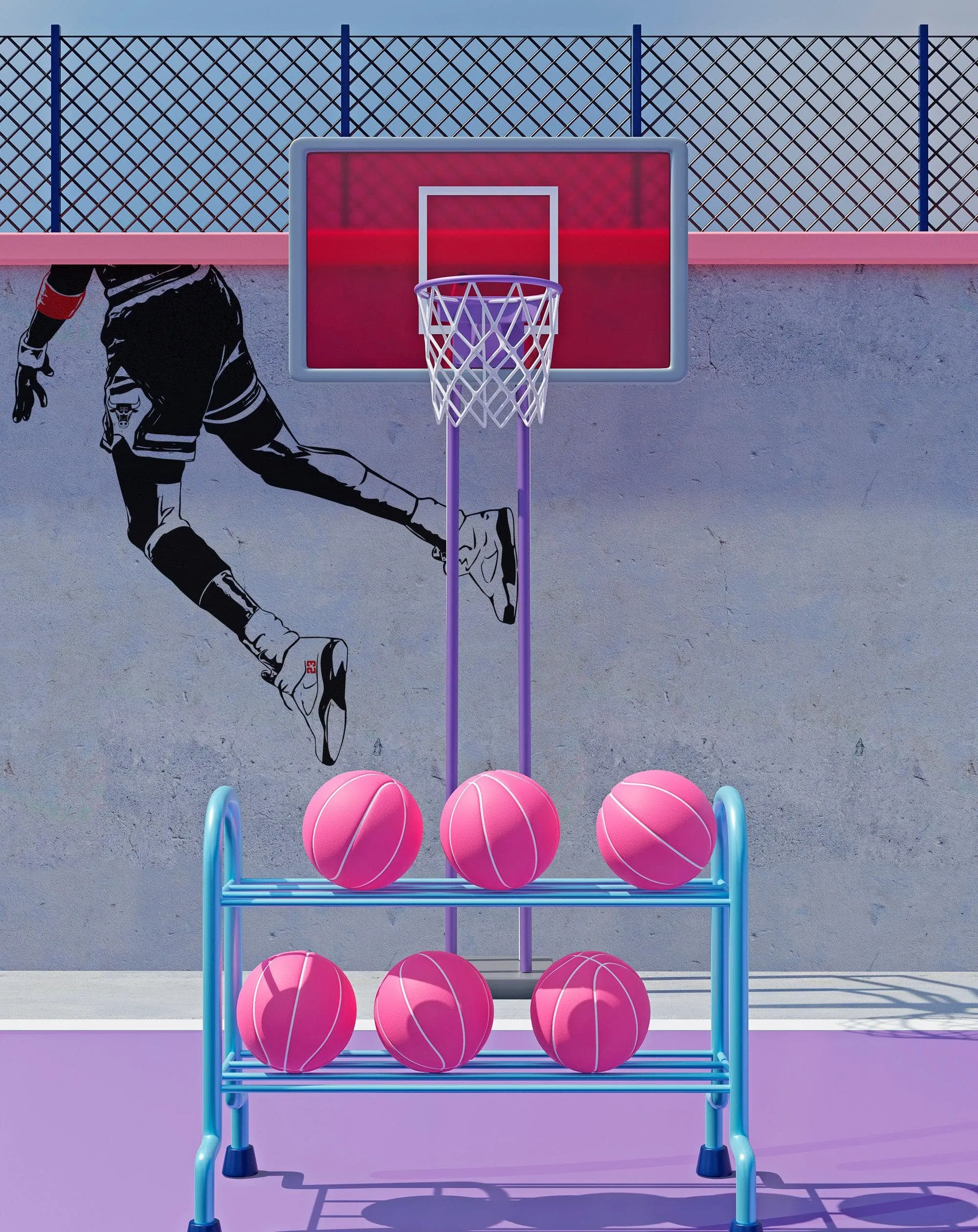 Dunking Wall Decal. Sneakerhead Wall Decor. Hypebeast Basketball Dunk Wall Art. #6585