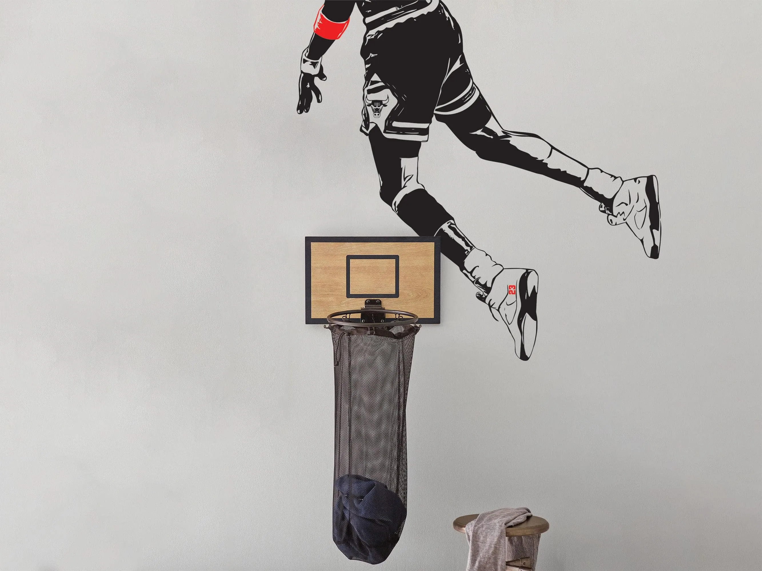 Dunking Wall Decal. Sneakerhead Wall Decor. Hypebeast Basketball Dunk Wall Art. #6585