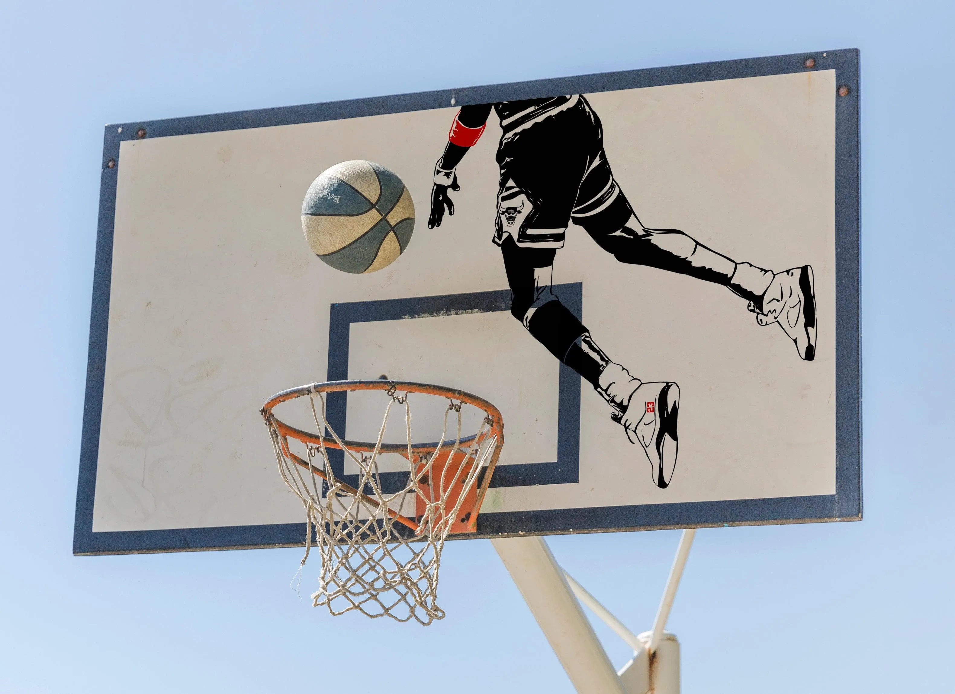 Dunking Wall Decal. Sneakerhead Wall Decor. Hypebeast Basketball Dunk Wall Art. #6585