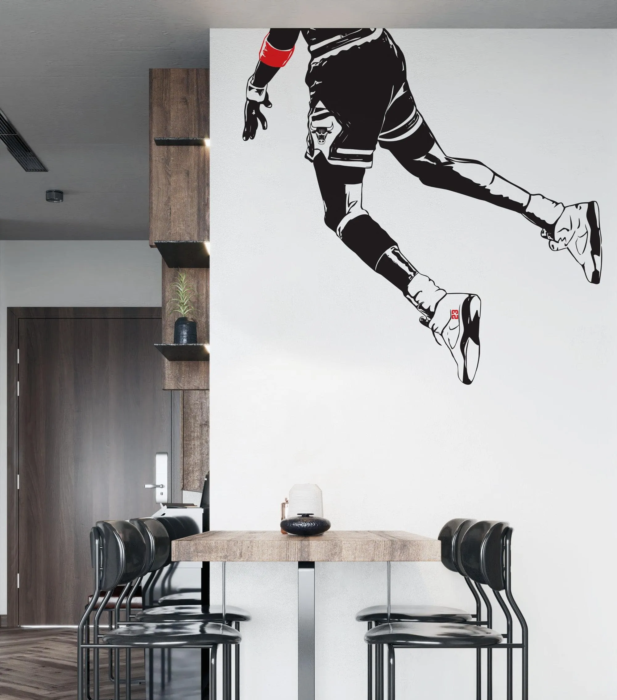 Dunking Wall Decal. Sneakerhead Wall Decor. Hypebeast Basketball Dunk Wall Art. #6585