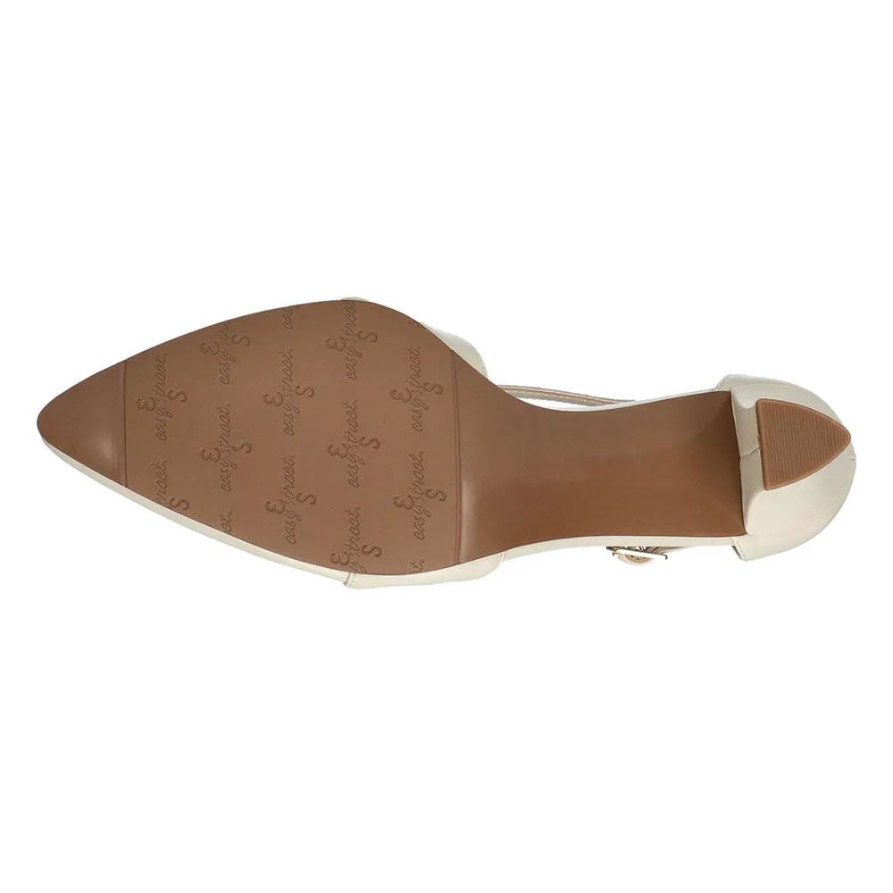 Elegance Cross Strap Round Toe Wedding Pumps