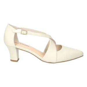 Elegance Cross Strap Round Toe Wedding Pumps