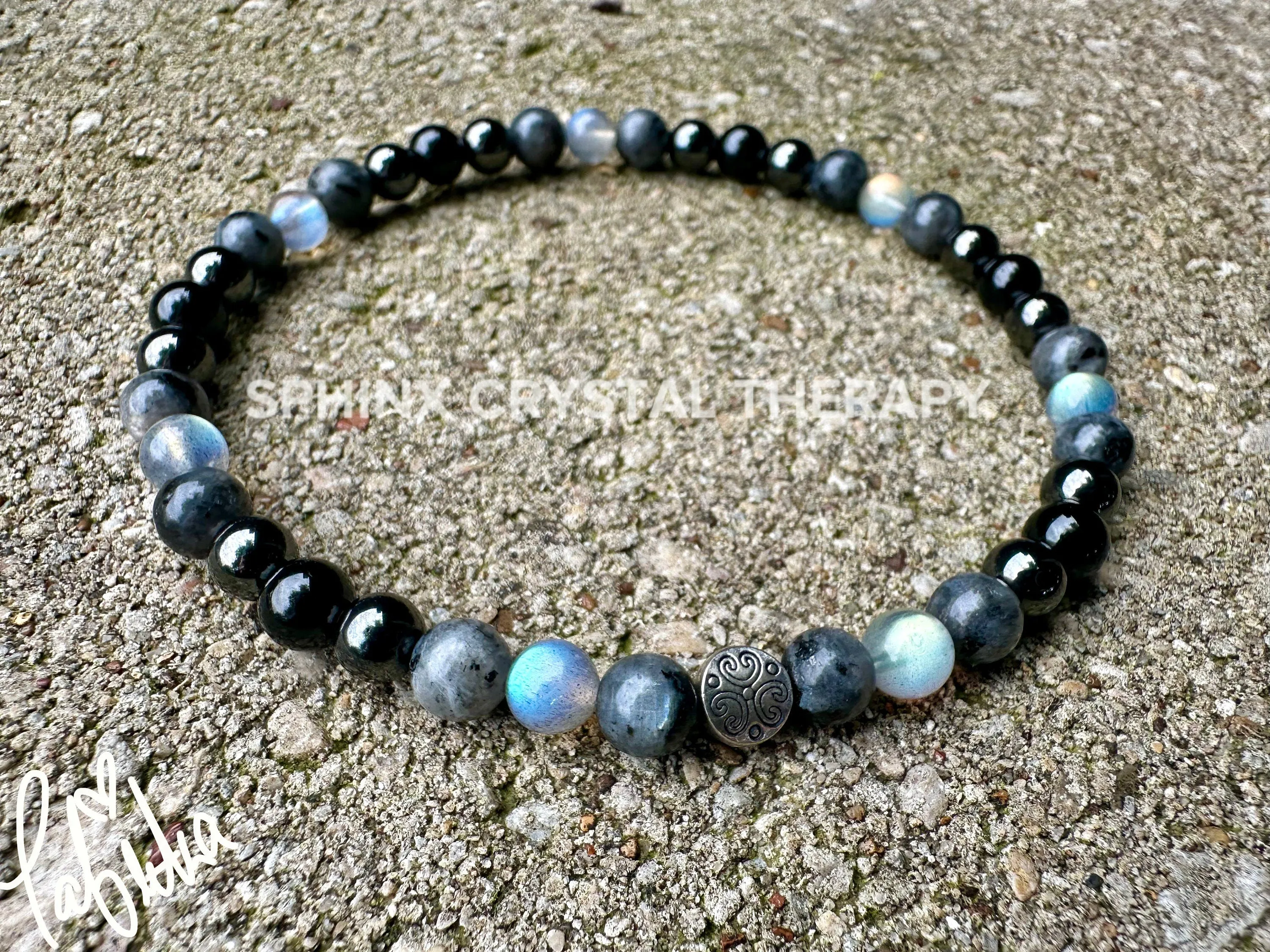 Empath Protection Anklet - Absorb Negativity " The Empath's Rainboots " - Empathy Aura Shield - Black Tourmaline Gemstone Crystal Healing