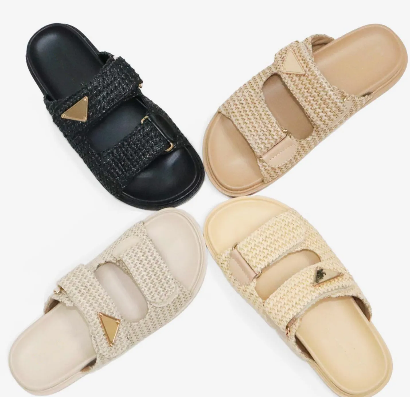 FINAL SALE!! The Tuscany Raffia Slide in Natural