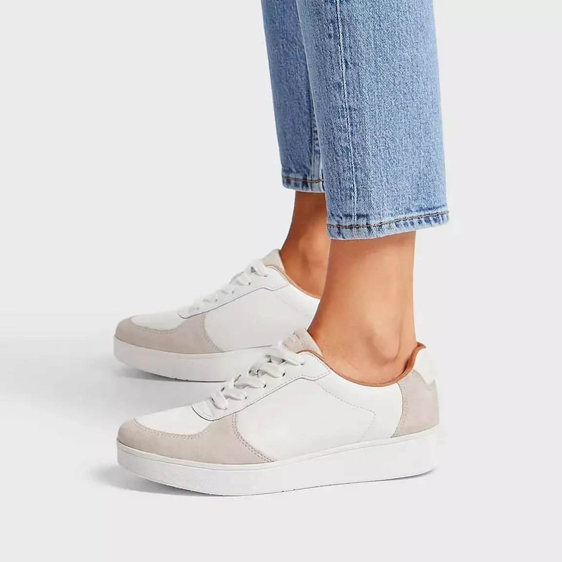 FitFlop RALLY Leather/Suede Panel Trainers