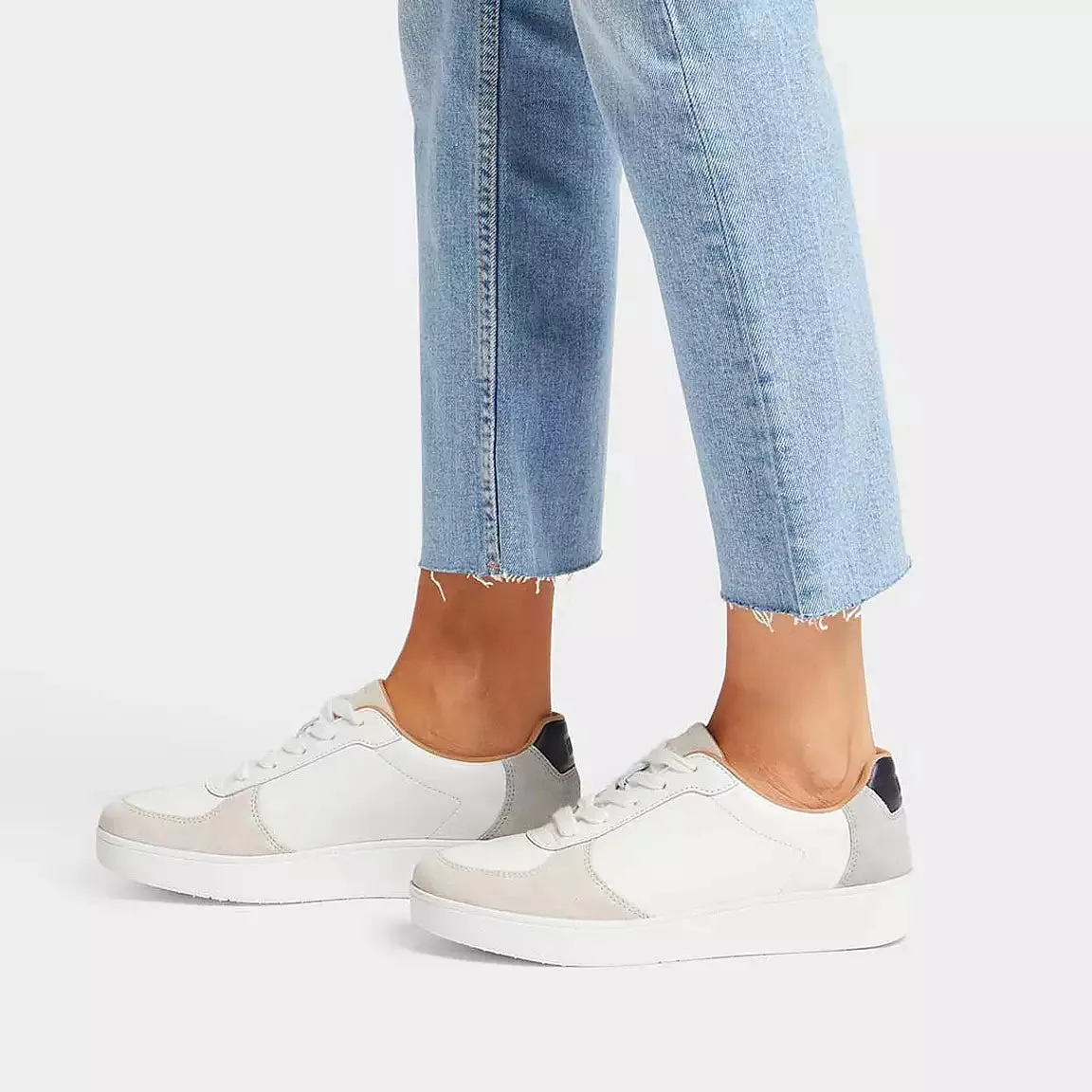 FitFlop RALLY Leather/Suede Panel Trainers