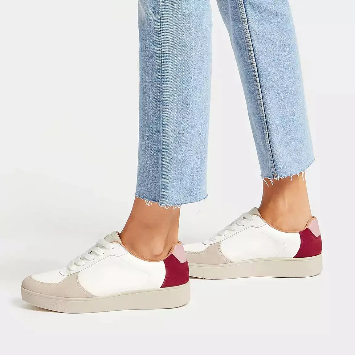 FitFlop RALLY Leather/Suede Panel Trainers