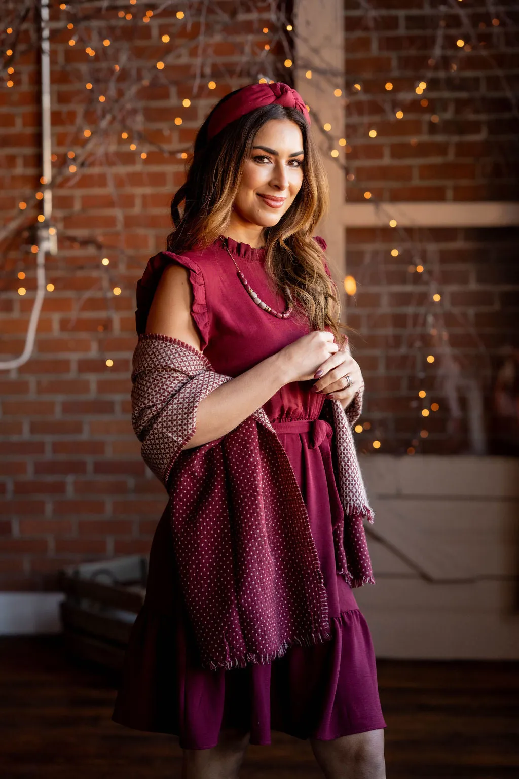 Flawless Ruffle Trim Tie Dress