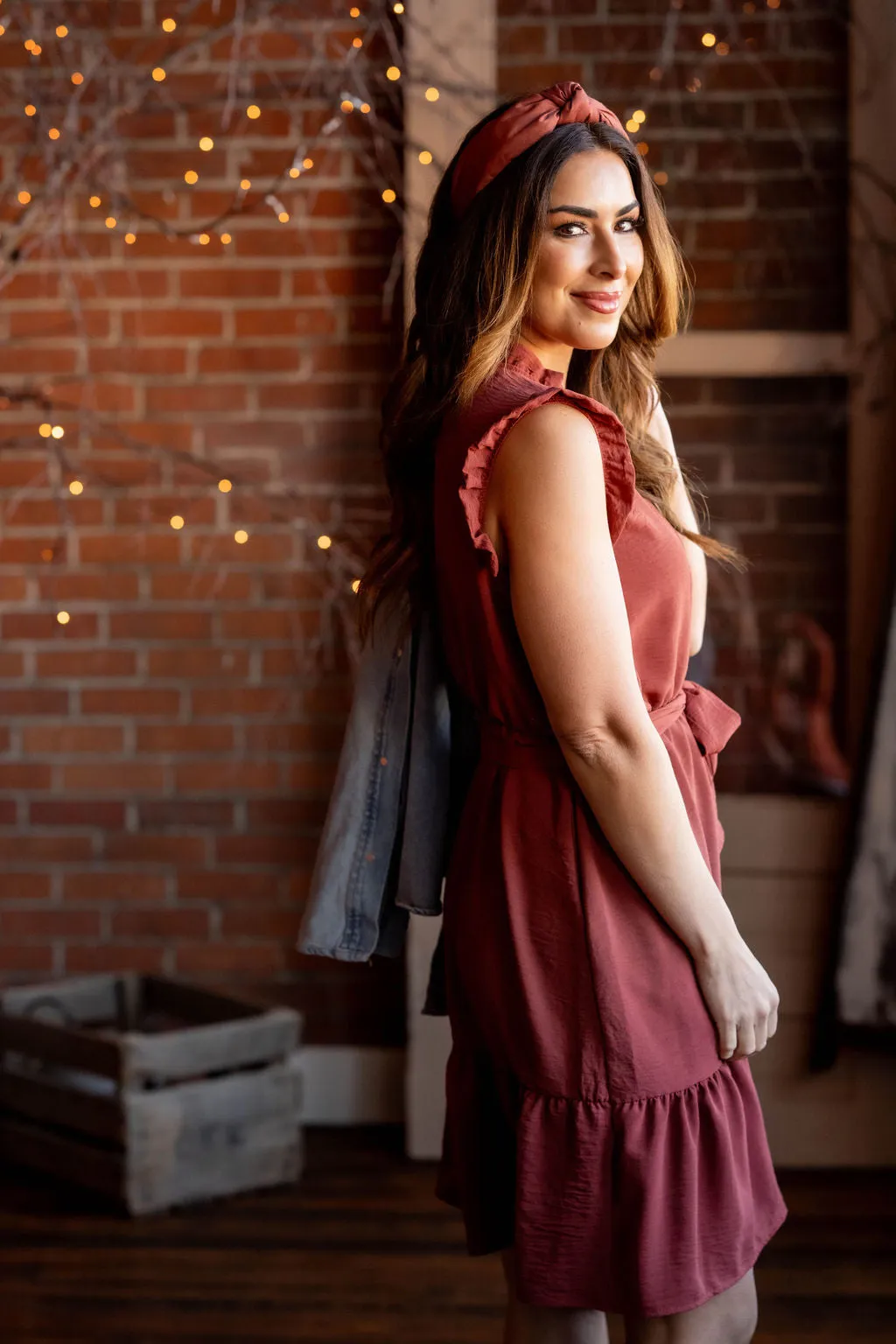 Flawless Ruffle Trim Tie Dress