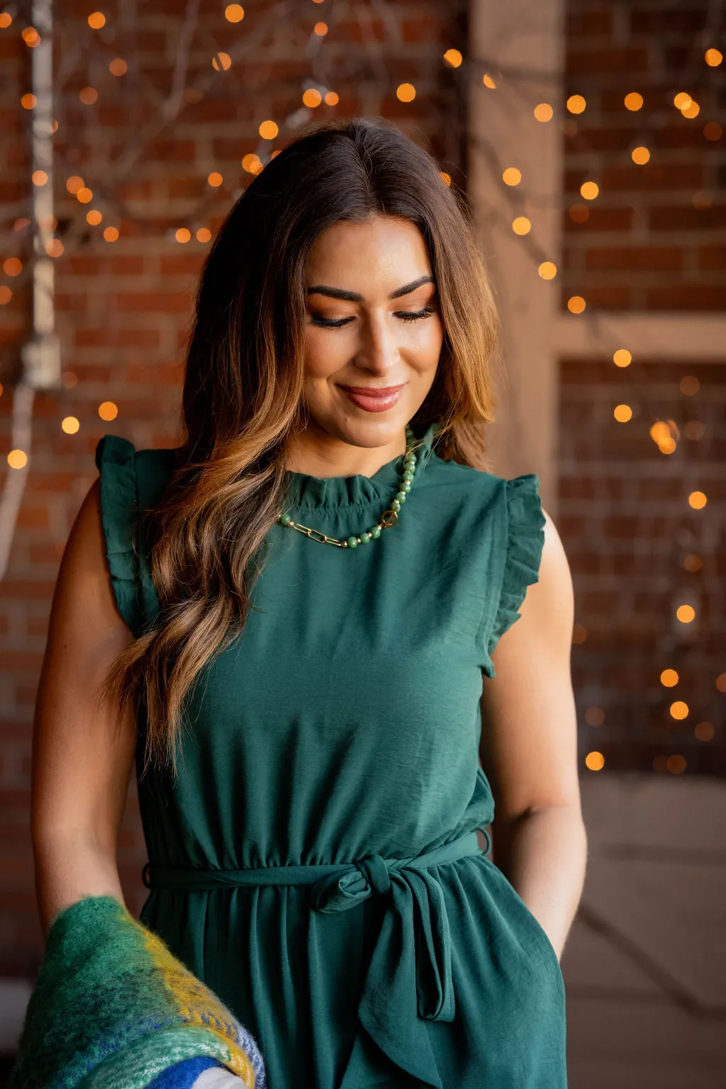Flawless Ruffle Trim Tie Dress