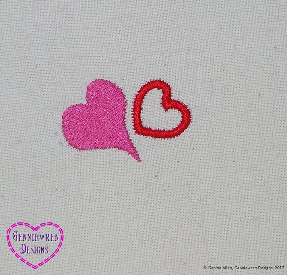Free Hearts Machine Embroidery Design