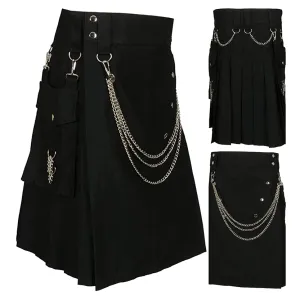 Funki Buys | Skirts | Men's Gothic Punk Pleated Pocket Kilts