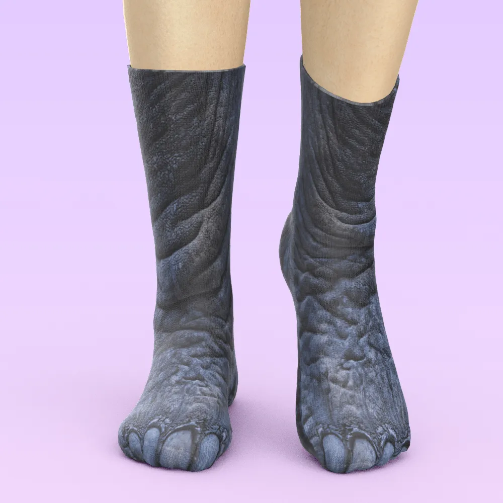Funny 3D Print Animal Socks Feet Socks Funny Socks Gifts - Bradypus Feet