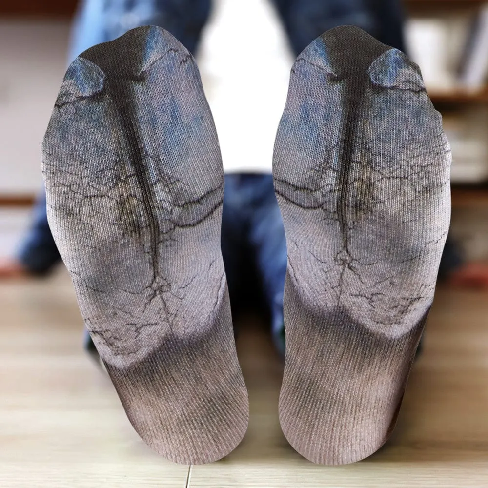 Funny 3D Print Animal Socks Feet Socks Funny Socks Gifts - Bradypus Feet