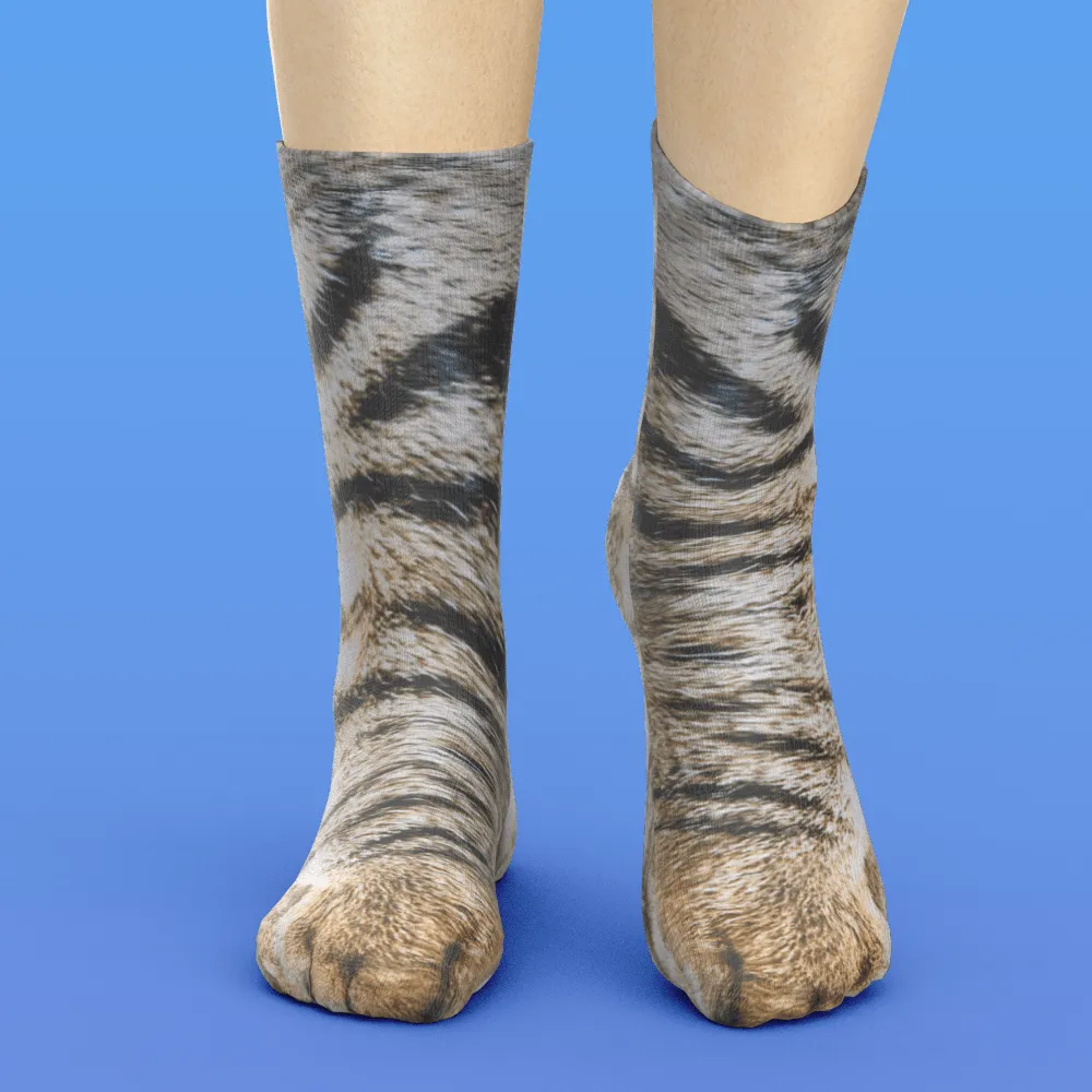 Funny 3D Print Animal Socks Feet Socks Funny Socks Gifts - Bradypus Feet