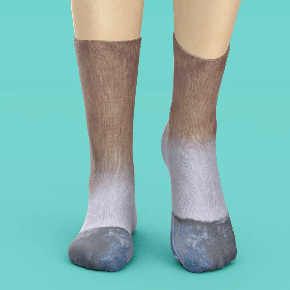 Funny 3D Print Animal Socks Feet Socks Funny Socks Gifts - Bradypus Feet