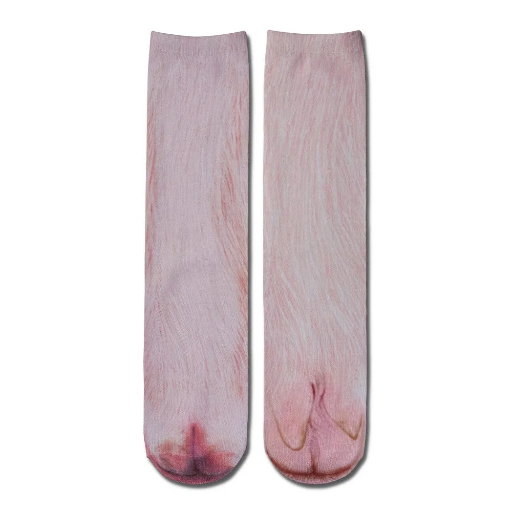 Funny 3D Print Animal Socks Feet Socks Funny Socks Gifts - Bradypus Feet