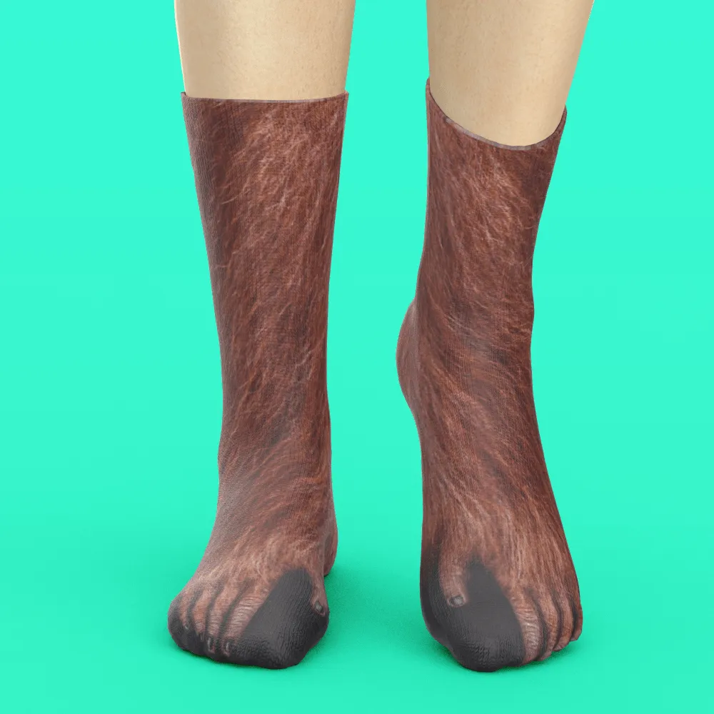 Funny 3D Print Animal Socks Feet Socks Funny Socks Gifts - Bradypus Feet