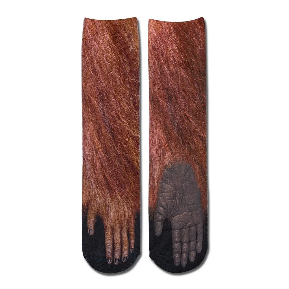 Funny 3D Print Animal Socks Feet Socks Funny Socks Gifts - Bradypus Feet