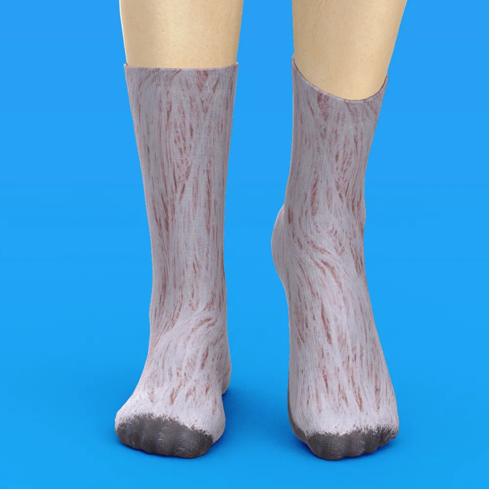 Funny 3D Print Animal Socks Feet Socks Funny Socks Gifts - Bradypus Feet