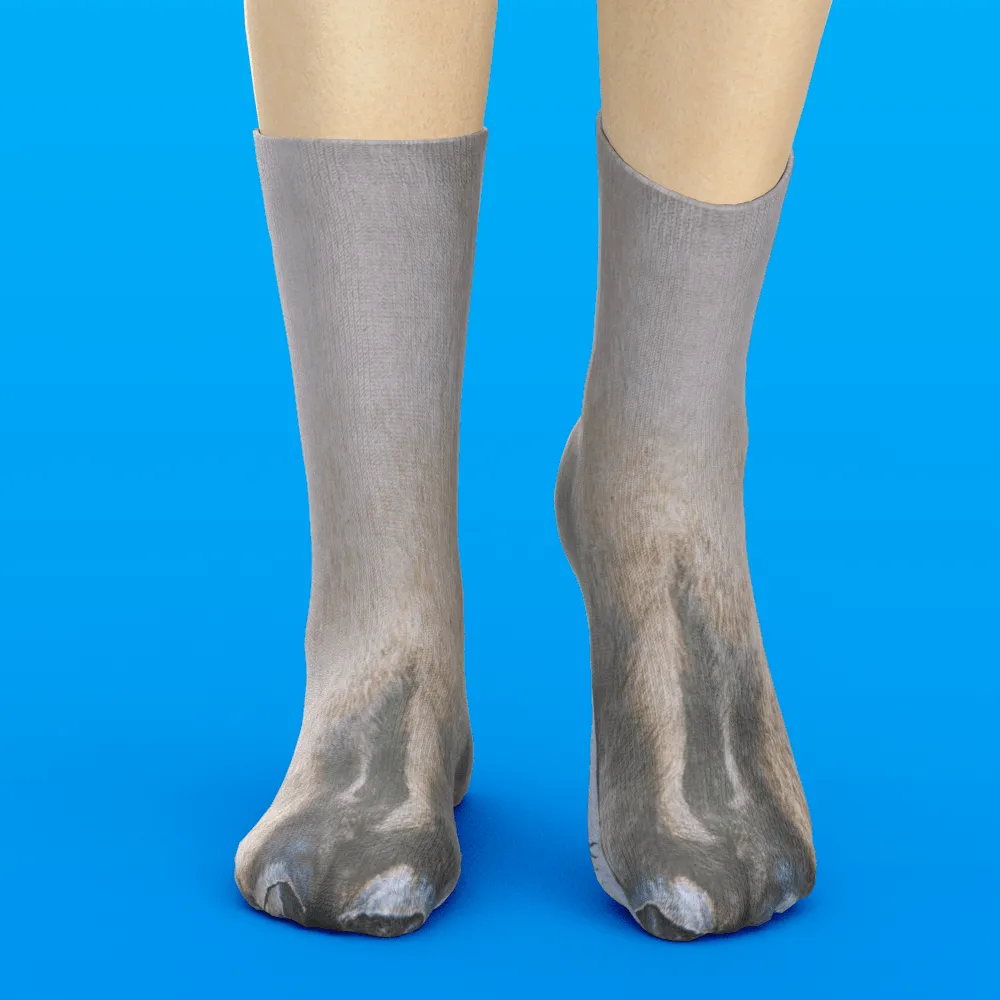Funny 3D Print Animal Socks Feet Socks Funny Socks Gifts - Bradypus Feet