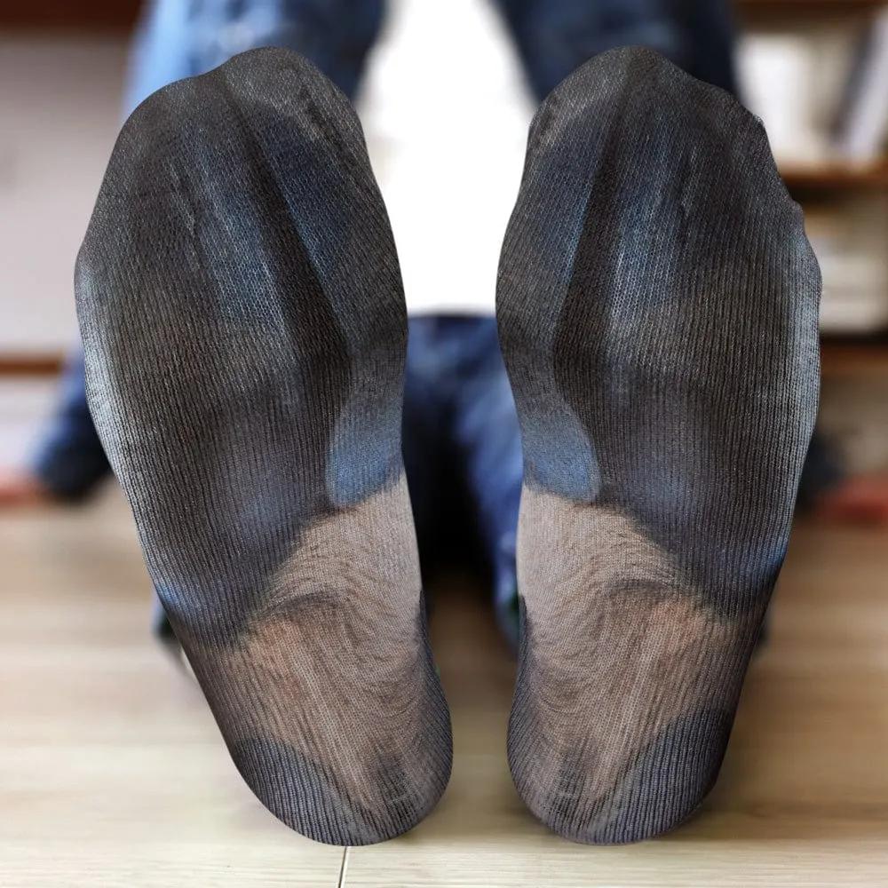 Funny 3D Print Animal Socks Feet Socks Funny Socks Gifts - Cattle Feet