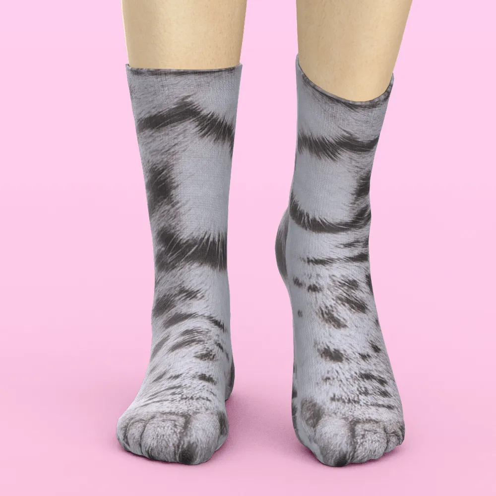 Funny 3D Print Animal Socks Feet Socks Funny Socks Gifts - Crocodile Feet