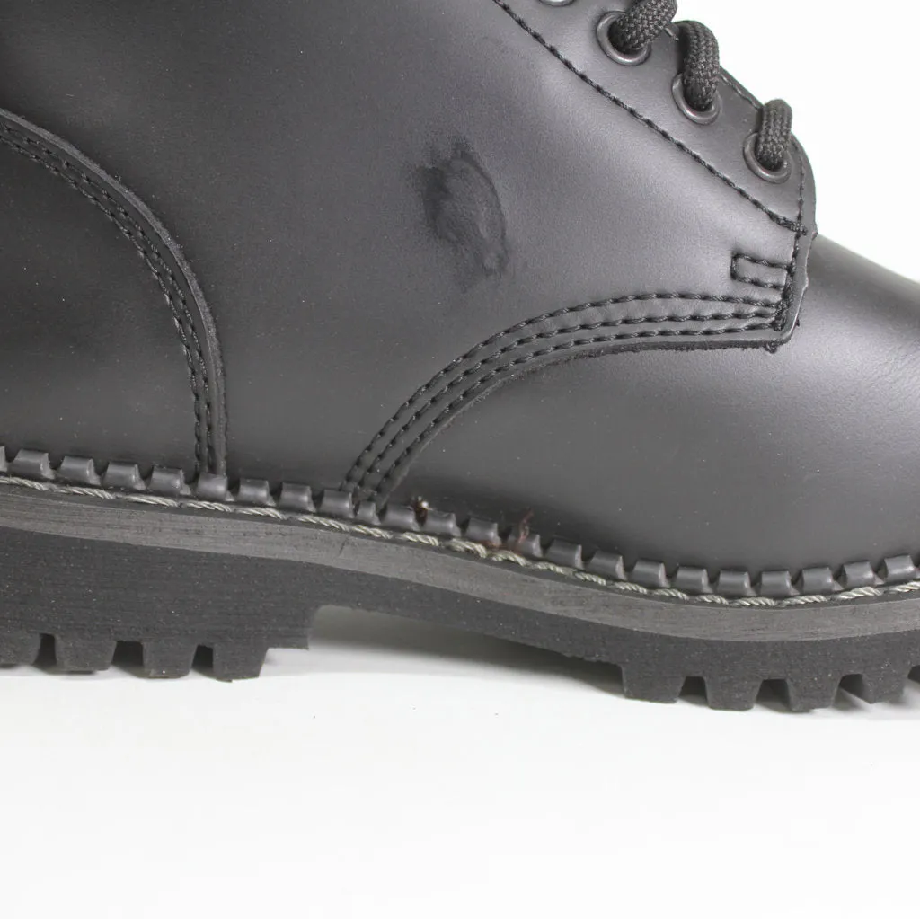 Grinders Unisex Stag CS Leather Black Boots - UK 4