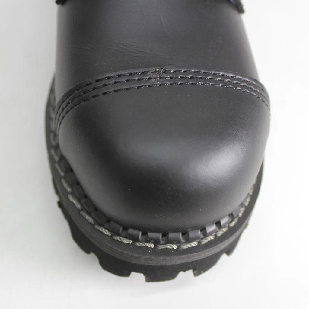 Grinders Unisex Stag CS Leather Black Boots - UK 4