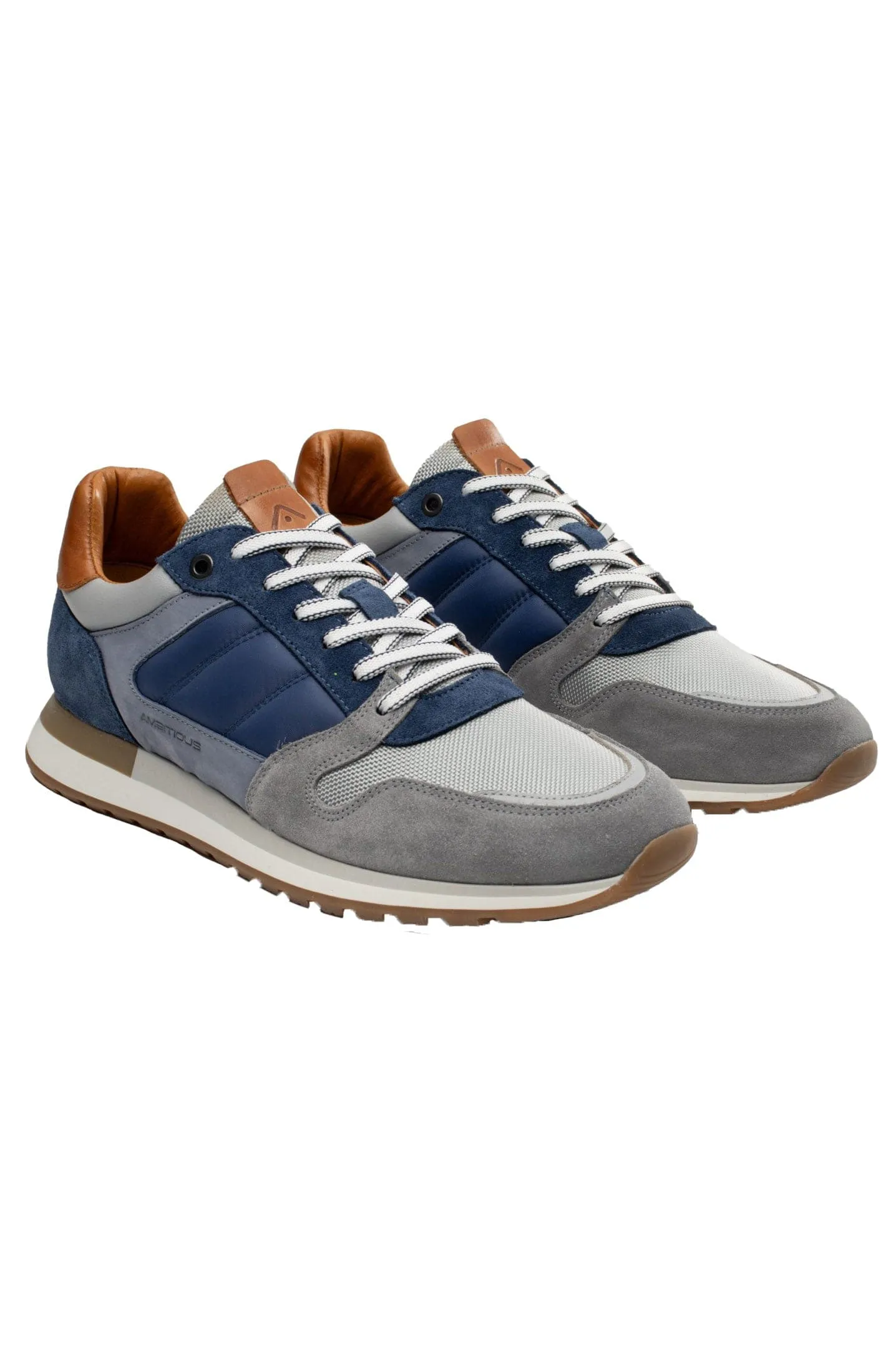 Grizz Leather Trainers - Navy Combi