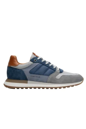 Grizz Leather Trainers - Navy Combi