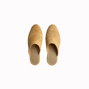 HAND MADE RAFFIA MULES