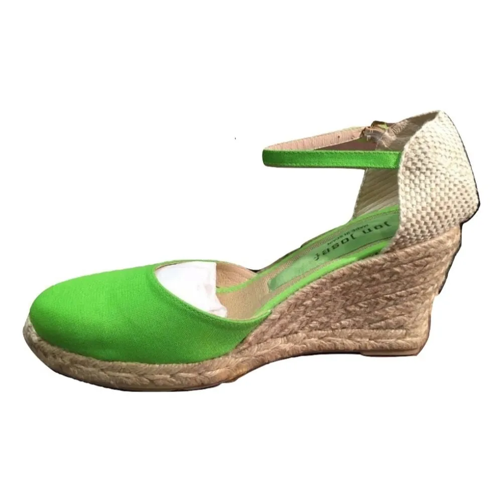 Heather Pistacchio Jon Josef Wedge Sandals