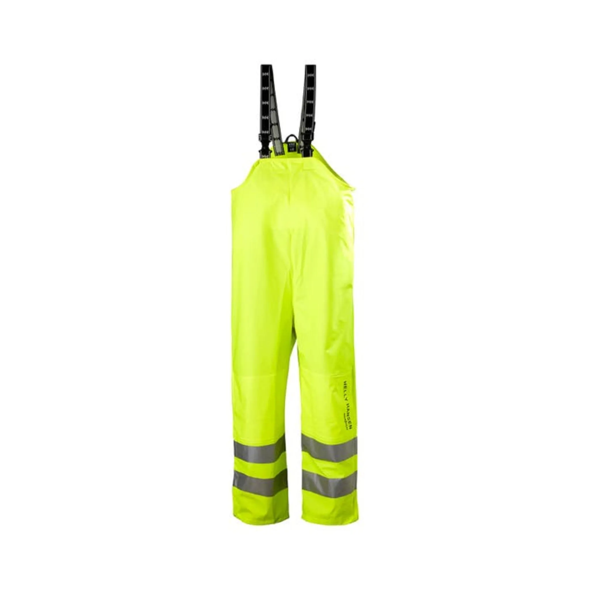 Helly Hansen Men's Hi Vis Bib Rain Pants 70570 - Alta, Flexible, Lightweight, Waterproof, Ankle Zippers, 3M Reflective, Durable, Adjustable, Construction | Sizes S-4XL