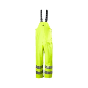 Helly Hansen Men's Hi Vis Bib Rain Pants 70570 - Alta, Flexible, Lightweight, Waterproof, Ankle Zippers, 3M Reflective, Durable, Adjustable, Construction | Sizes S-4XL
