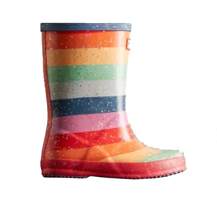 Hunter Original Kids' First Classic Glitter Rainbow Rain Boots