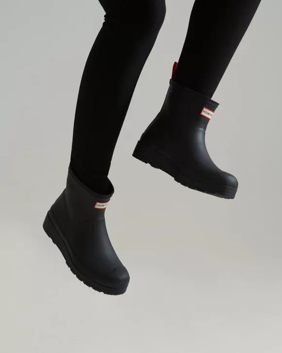 Hunter Women's Play Short Rain Boots Black WFS2020RMA BLK