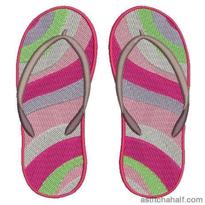 Island Waves Flip Flops