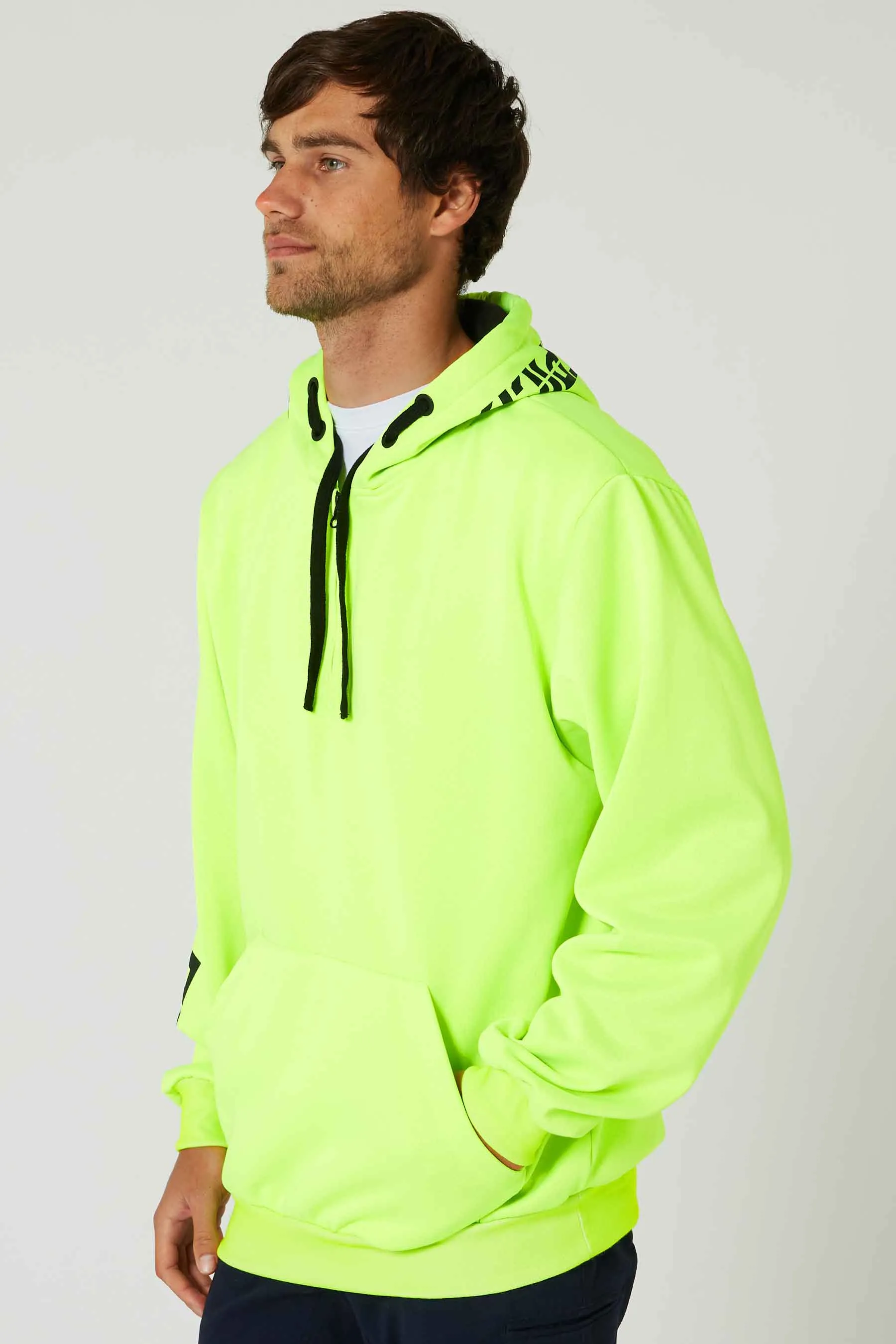 Jetpilot Sparked Mens Pullover Hoodie - Hi Vis Yellow