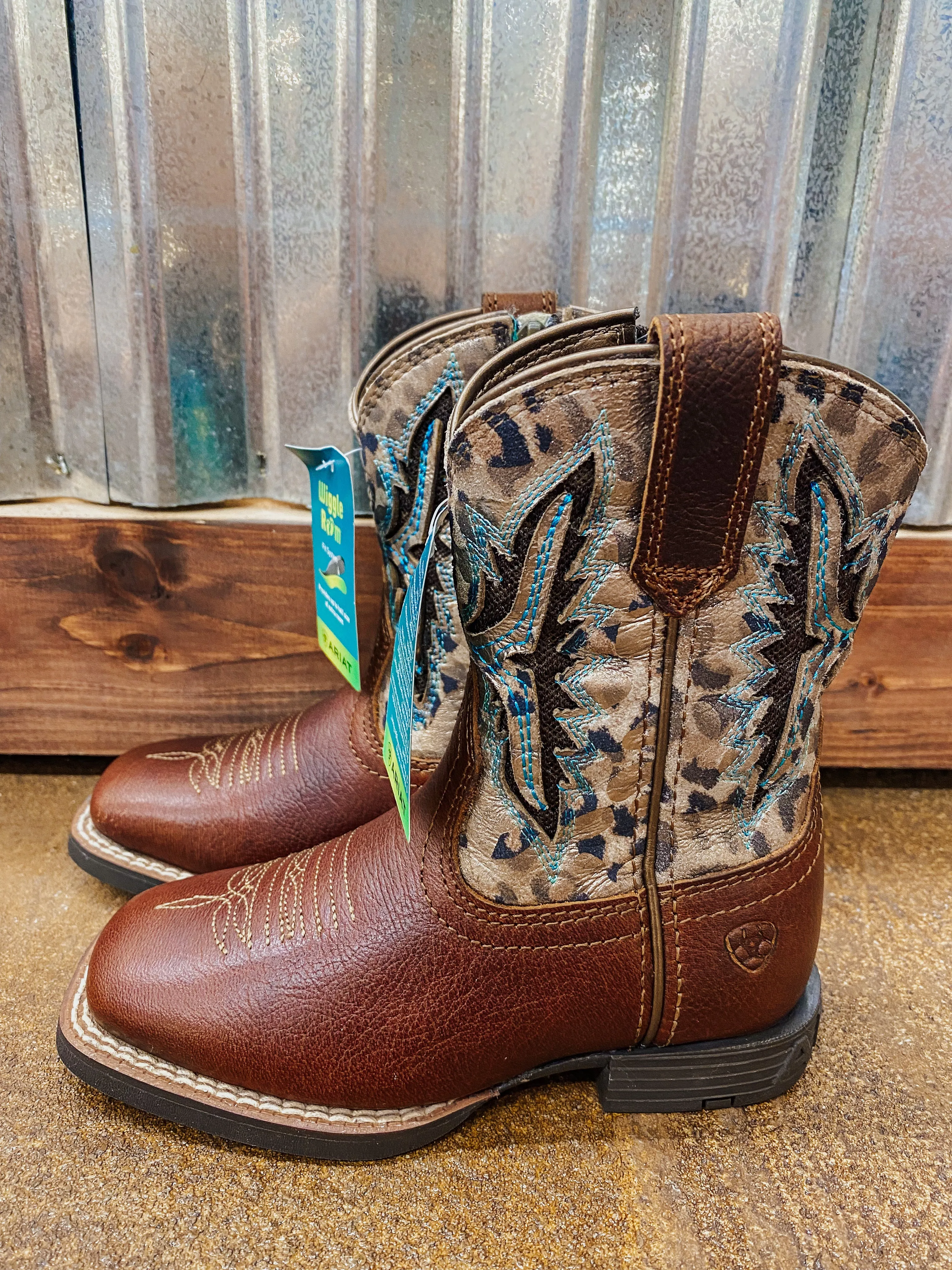 Kids Leopard Koel VentTEK Western Boot Ariat