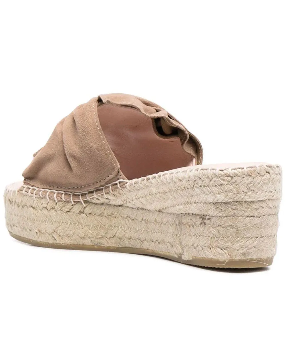 Knot Platform Espadrille in Taupe