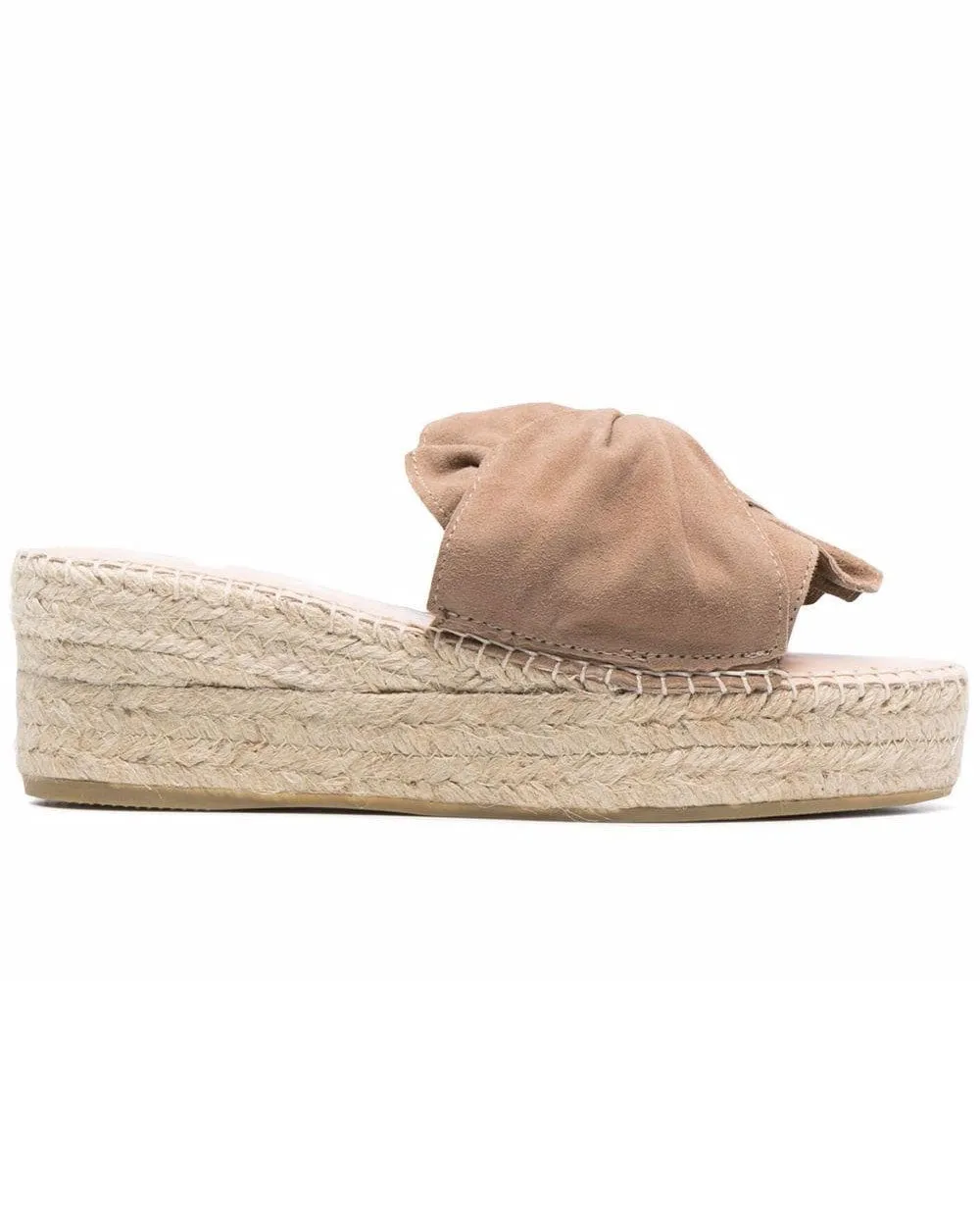 Knot Platform Espadrille in Taupe