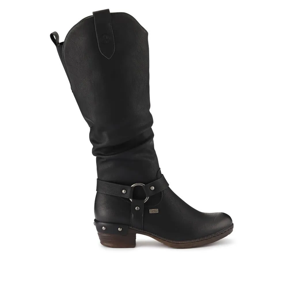 Leather Western-Heeled Long Boots - RKR40525 / 326 087