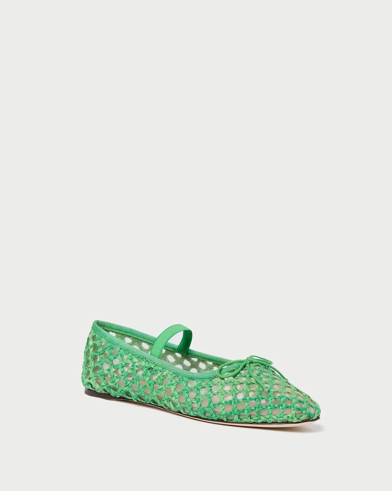 Leonie Kelly Green Crochet Ballet Flat