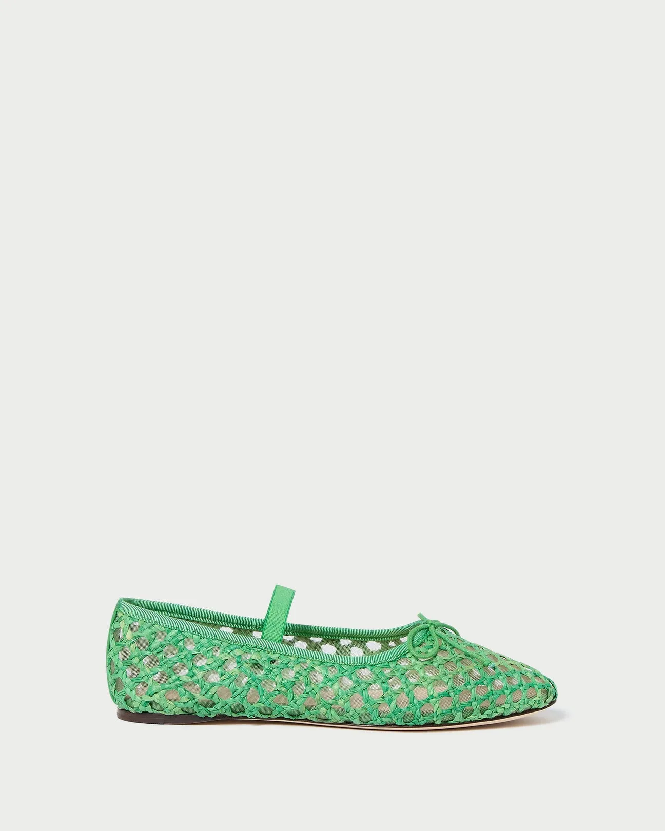 Leonie Kelly Green Crochet Ballet Flat
