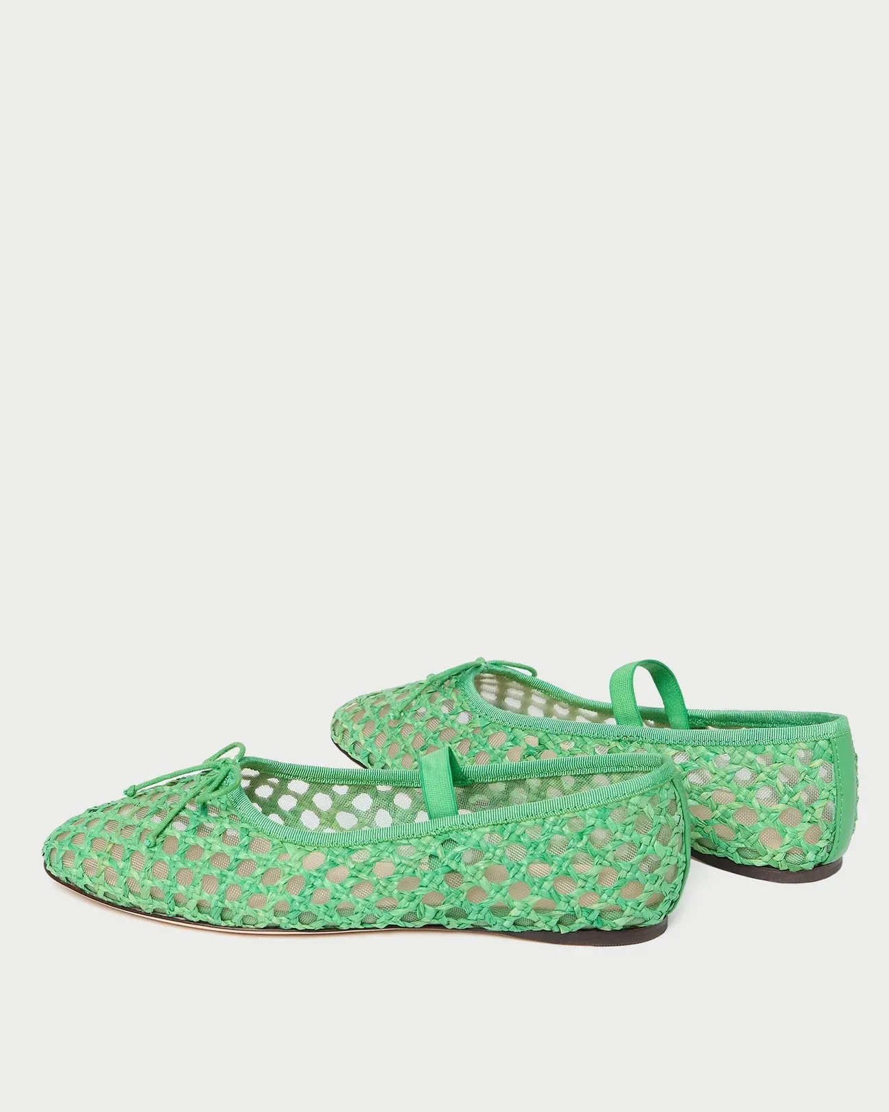Leonie Kelly Green Crochet Ballet Flat
