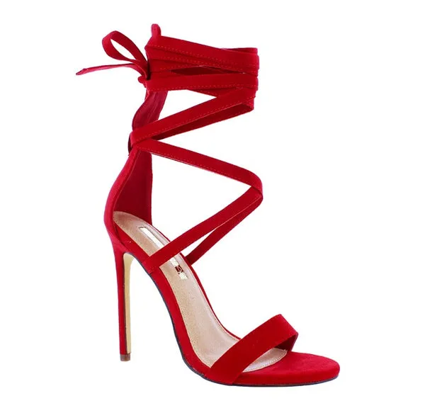 Liliana Irina-20 Strappy Wrap Up High Heels